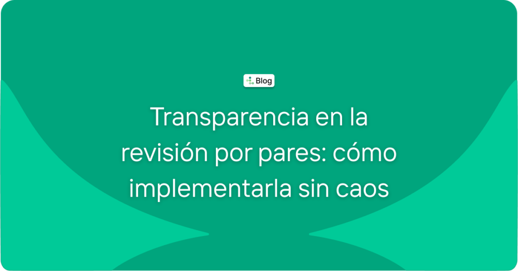 Transparencia en la revisión por pares